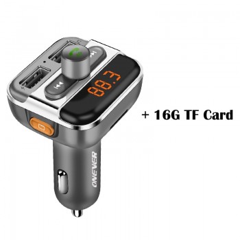 Onever FM Transmitter Bluetooth Car MP3 Player Wireless Car Kit FM Modulator LED Car Voltage Detector Support Folder Select