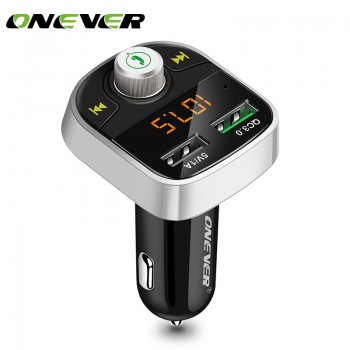 Onever Fast Charger 3.0 FM Transmitter Bluetooth FM Modulator Handsfree Car MP3 Player Support USB Flash Drive SD Card FLAC/APE