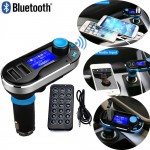 Hot voiture FM Transmitter Wireless Bluetooth Music Hands-free Calling Wireless MP3 Player Car Kit USB Charger SD LCD 3 Color