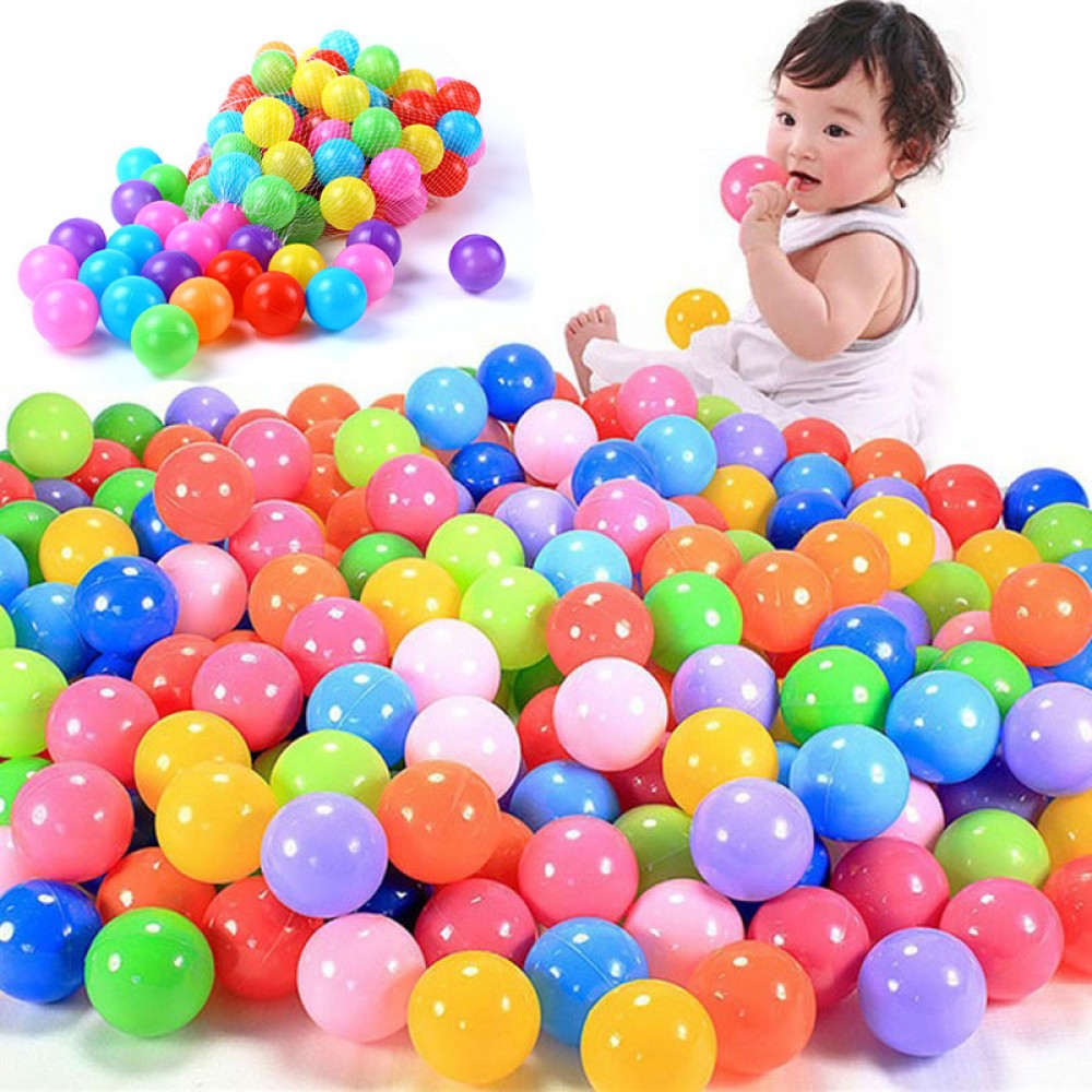 100 pcs/lot Eco-Friendly Colorful Ball Soft Plastic Ocean Ball Funny Baby Kid Swim Pit Toy Water Pool Ocean Wave Ball Dia 5.5cm
