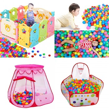 100 pcs/lot Eco-Friendly Colorful Ball Soft Plastic Ocean Ball Funny Baby Kid Swim Pit Toy Water Pool Ocean Wave Ball Dia 5.5cm