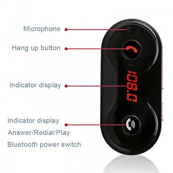 Music Mini Wireless Bluetooth MP3 Hands Free FM Transmitter Aux Modulator Handsfree Car Kit Audio MP3 USB Car Charger 12V-24V