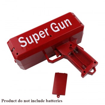 TUKATO Make It Rain Money Gun Red Cash Cannon Super Gun Toys 100PCS Bills Party Game Outdoor Fun Fashion Gift Pistol Toys