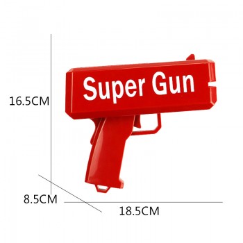 TUKATO Make It Rain Money Gun Red Cash Cannon Super Gun Toys 100PCS Bills Party Game Outdoor Fun Fashion Gift Pistol Toys