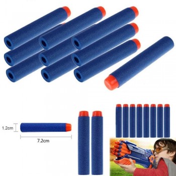 100pcs Refill Darts Bullets For Nerf N-strike Elite Series Blasters Children Toy Gun Blue Soft Bullet Foam Guns Accessories !