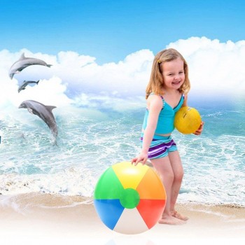 LeadingStar 1PCS 20CM Rainbow-Color Inflatable Beach Ball Kids Water Birthday New Year Christmas Halloween Gift Toy zk15