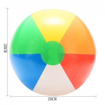LeadingStar 1PCS 20CM Rainbow-Color Inflatable Beach Ball Kids Water Birthday New Year Christmas Halloween Gift Toy zk15