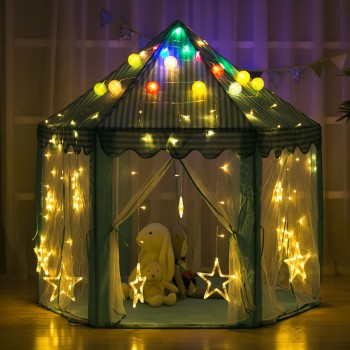 140x135cm Large Princess Castle Tulle Child House Game Selling Play Tent Yurt Creative Develop Outdoor Indoor Lights Balls Toys