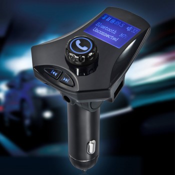 2018 Audio Car MP3 Plyer Music Adapter LED TF Card U-Disk Port Auto Wireless FM Transmitter Bluetooth Car Kit FM Aux 3.5mm