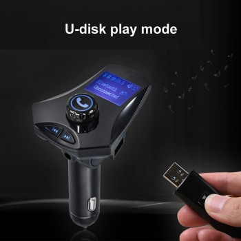 2018 Audio Car MP3 Plyer Music Adapter LED TF Card U-Disk Port Auto Wireless FM Transmitter Bluetooth Car Kit FM Aux 3.5mm