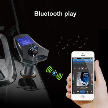 2018 Audio Car MP3 Plyer Music Adapter LED TF Card U-Disk Port Auto Wireless FM Transmitter Bluetooth Car Kit FM Aux 3.5mm