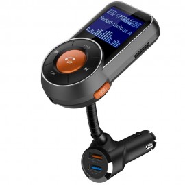 Bluetooth FM Transmitter 1.4 LCD Screen Handsfree Car Kit Auto Scan FM Frequency With TF Card Slot Aux Port  Car MP3 Player