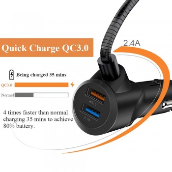 Bluetooth FM Transmitter 1.4 LCD Screen Handsfree Car Kit Auto Scan FM Frequency With TF Card Slot Aux Port  Car MP3 Player