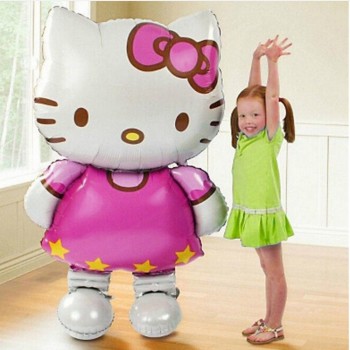 80*48cm Large Size Hello Kitty Foil Balloons Cartoon Birthday Wedding Decoration Globos Party Inflatable Toy Ball Air Balloons
