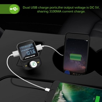 Bluetooth FM Transmitter Modulator Car Kit USB Charger Adapter DC 12-24V Wireless MP3 Player Hands-free Call