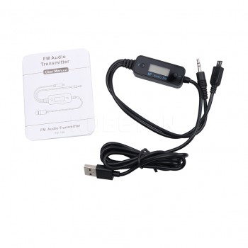 Car MP3 Audio Transmitter Adapter Converter FM-185 FM Transmitter Car Kit LCD With Micro USB Charger for Samsung Android Phone