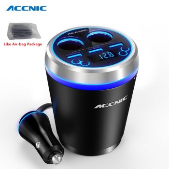 C1 TF/Miscro SD Car Music MP3 Player Handsfree Bluetooth Car Kit FM Transmitter Cigaretter Ligther Adapter 3 USB Cup Car Charger