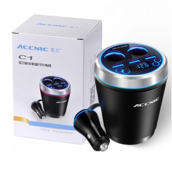 C1 TF/Miscro SD Car Music MP3 Player Handsfree Bluetooth Car Kit FM Transmitter Cigaretter Ligther Adapter 3 USB Cup Car Charger