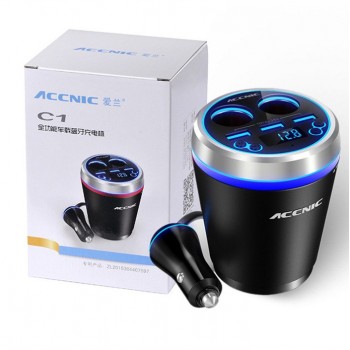 C1 TF/Miscro SD Car Music MP3 Player Handsfree Bluetooth Car Kit FM Transmitter Cigaretter Ligther Adapter 3 USB Cup Car Charger