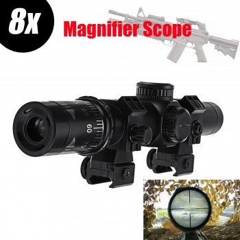 8X Red Dot Sight Tactical Magnifier Scope Primary Hunting For Gel Ball 8X Sight