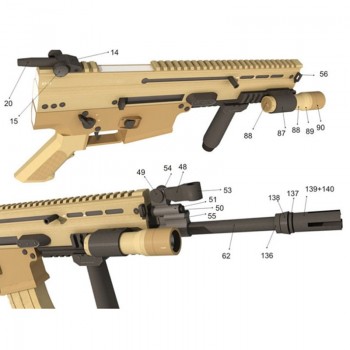 DIY Paper Model  SCAR Rifle Classic Cosplay Props Collection Gifts Full Of Vibrant And Trendy To Let The Children Go To Use It