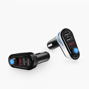 Nulaxy Bluetooth FM Transmitter Car USB Charger FM Modulator Audio Player Hands-free Car Kit Auto Car Aux MP3 Player LCD Display