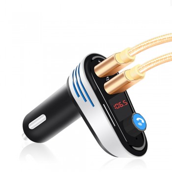 Nulaxy Bluetooth FM Transmitter Car USB Charger FM Modulator Audio Player Hands-free Car Kit Auto Car Aux MP3 Player LCD Display
