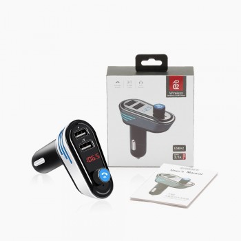 Nulaxy Bluetooth FM Transmitter Car USB Charger FM Modulator Audio Player Hands-free Car Kit Auto Car Aux MP3 Player LCD Display