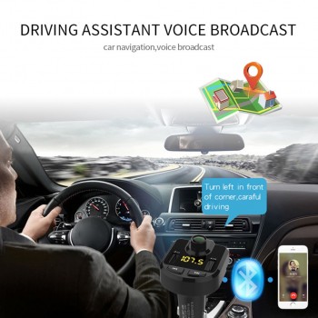FM Transmitter Aux Modulator Bluetooth Handsfree Car Kit Car Audio MP3 Player with 3.1A Quick Charge Dual USB Car Charger