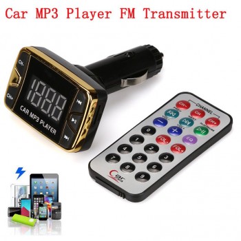 MP3 Player Wireless FM Transmitter Modulator Car Kit USB SD TF MMC LCD Remote