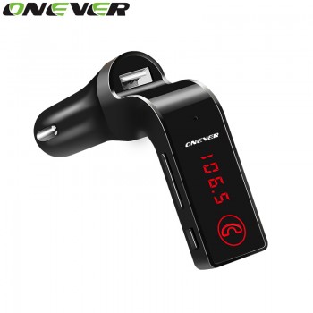 Onever 4-in-1 Hands Free Wireless Bluetooth FM Transmitter Modulator Car Kit MP3 Player SD USB LCD Car Music Player G7 + AUX