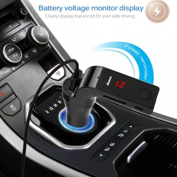 Onever 4-in-1 Hands Free Wireless Bluetooth FM Transmitter Modulator Car Kit MP3 Player SD USB LCD Car Music Player G7 + AUX