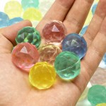 Novelty 5PCS/lot diamond shape Bouncing Ball floating in water child elastic rubber ball kids of pinball bouncy toys