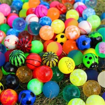 20pcs Kids Magic Bouncy Jumping Balls Rubber Grownups Anti Stress Educational Toys for Children Summer Water Pools Bathroom Sets
