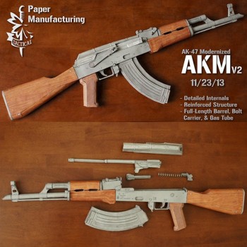 Handmade Paper Model AK 47 Toy Gun Outdoor CS War  Childrens Toy Gun Experience The Real Charm Of Firearms To Love Cs Children
