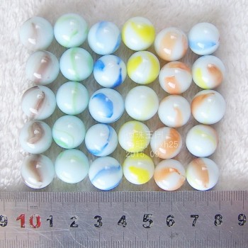 20 PCS of glass ball 14 mm cream console game pinball machine cattle small marbles pat toys parent-child machine beads