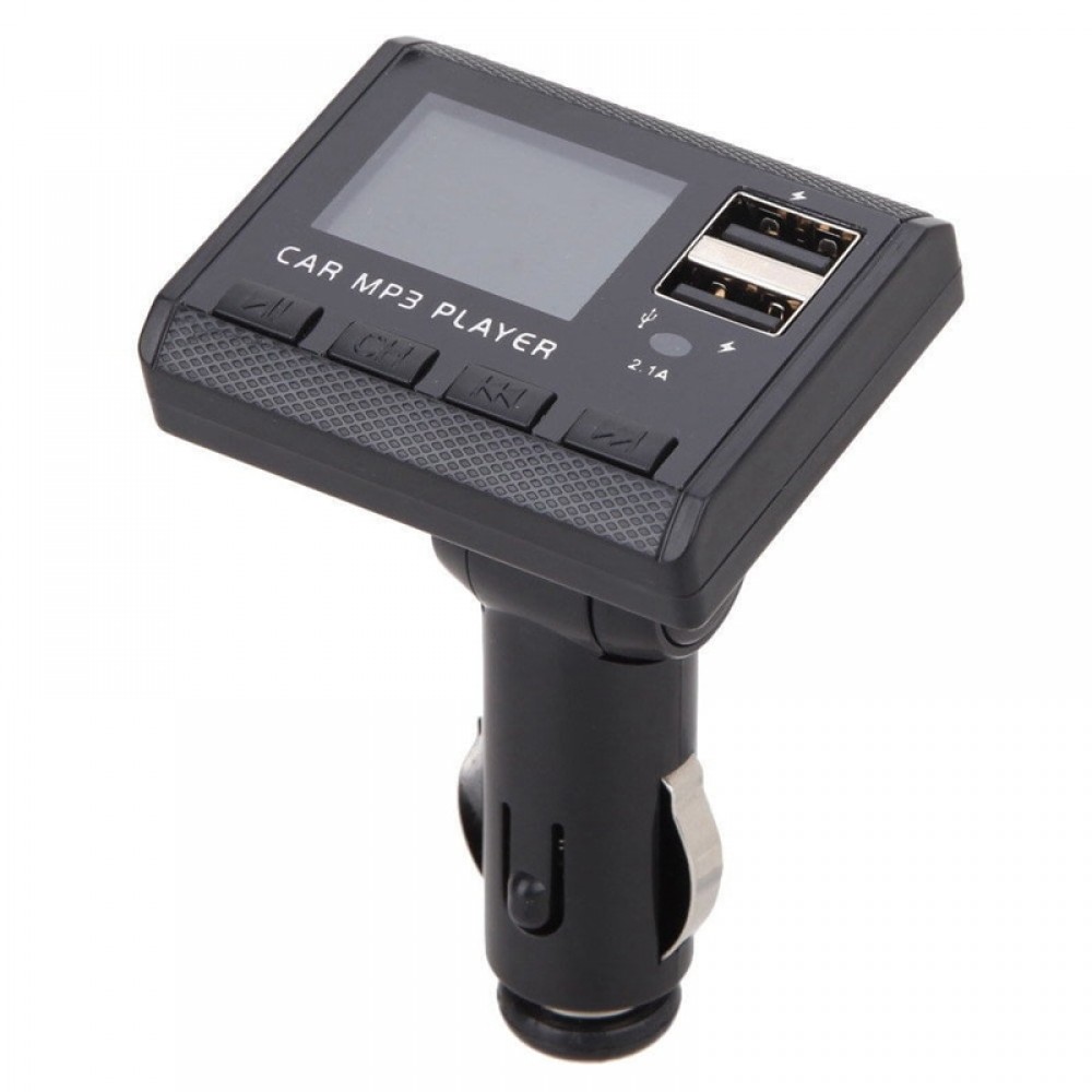 Car Music MP3 Player  High Quality FM Transmitter Modulator Dual USB Charging SD MMC Remote Universal Car Styling @#128