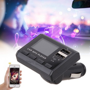 Car Music MP3 Player  High Quality FM Transmitter Modulator Dual USB Charging SD MMC Remote Universal Car Styling @#128