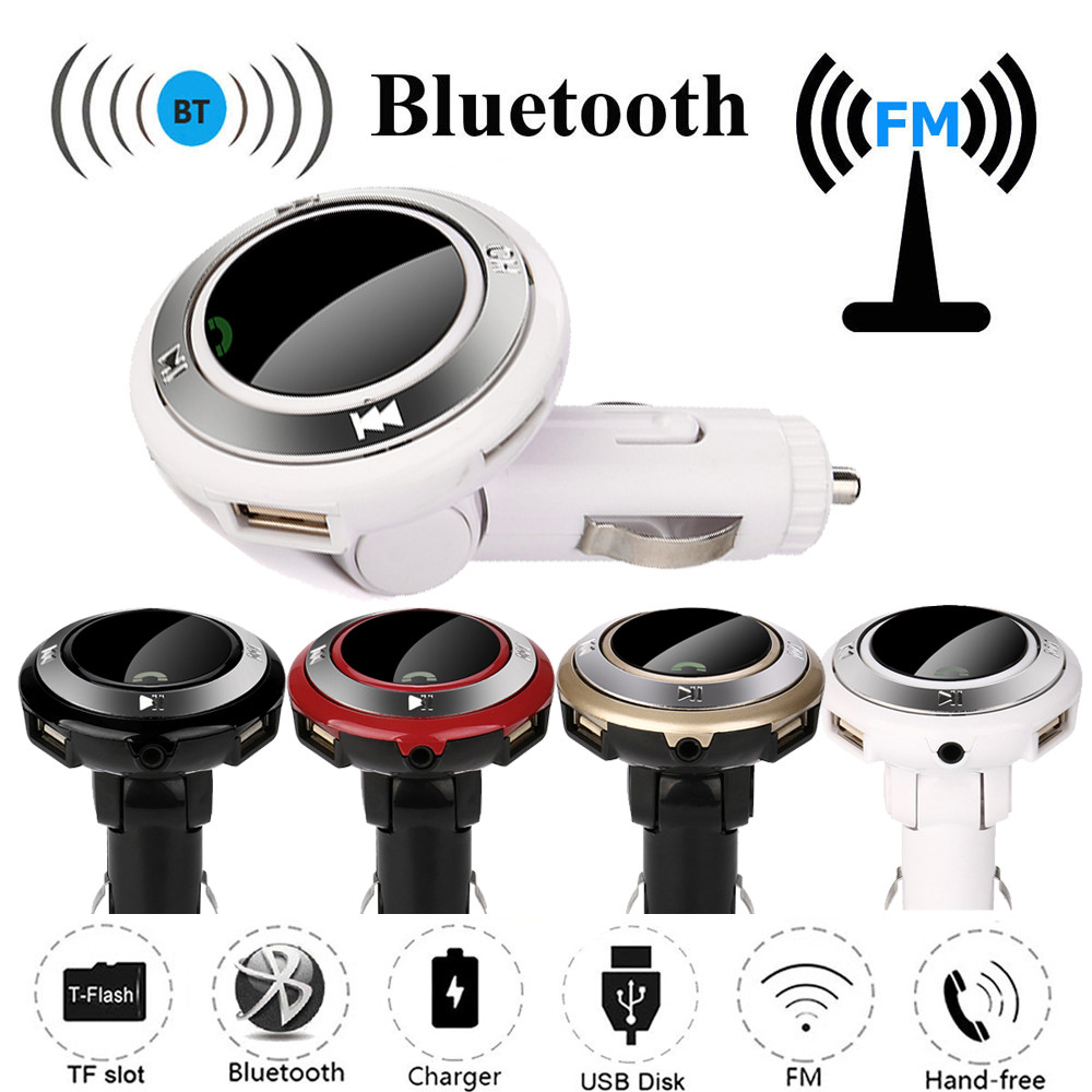 CARPRIE Universal Wireless Hands-Free Q7 USB Charge LED MP3 Bluetooth Car FM Transmitter With MIC ABS Handsfree MP3 Player