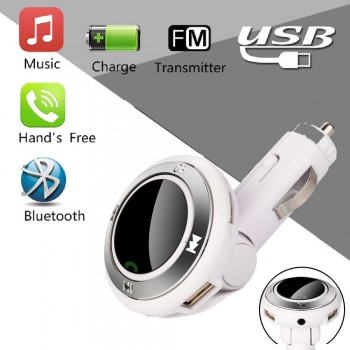 CARPRIE Universal Wireless Hands-Free Q7 USB Charge LED MP3 Bluetooth Car FM Transmitter With MIC ABS Handsfree MP3 Player