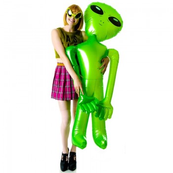 85cm/160cm/180cm/220cm Giant Alien Model Green Purple Blue ET Kids Adult Inflatable Toys Halloween Cosplay Party Supply Blow Up