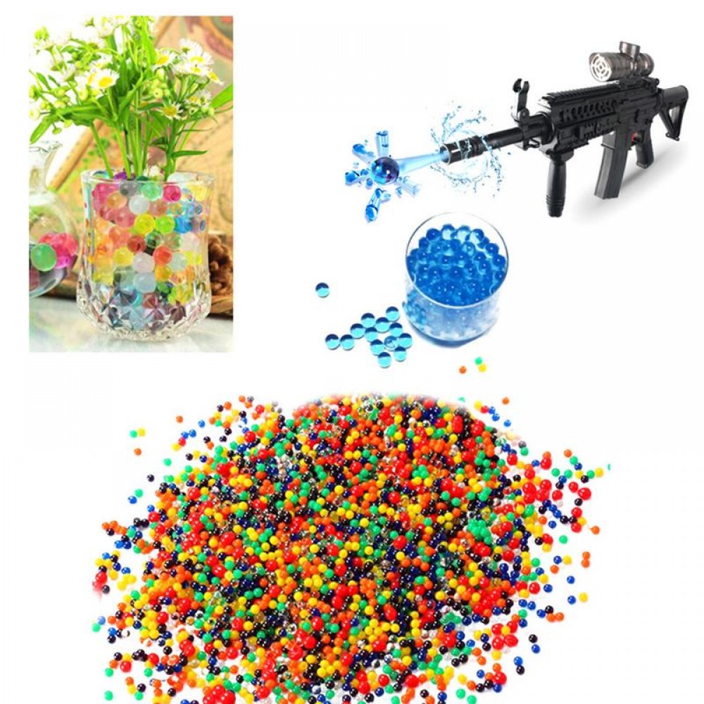 10,000pcs/pack Colored Orbeez Soft Crystal Water Paintball Bullets Growing Swelling Water Beads Growing Balls For Toy Pistol