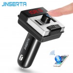 JINSERTA Bluetooth Wireless FM Transmitter Car HandsFree USB Charger for iPhone Music Mini Car Kit Stereo MP3 Player