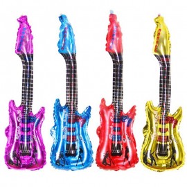85*30cm Inflatable Blow up Guitar Balloons Toy Musical Instruments For Kids Play Toy Party Props Balloons Accessories NSV775