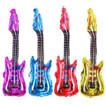 85*30cm Inflatable Blow up Guitar Balloons Toy Musical Instruments For Kids Play Toy Party Props Balloons Accessories NSV775