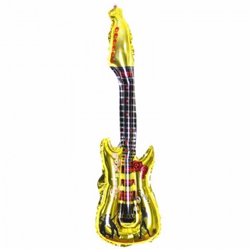 85*30cm Inflatable Blow up Guitar Balloons Toy Musical Instruments For Kids Play Toy Party Props Balloons Accessories NSV775