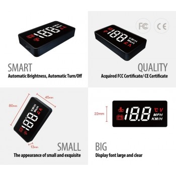 GEYIREN A100 Car HUD Head Up Display OBD2 II EUOBD Overspeed Warning System Projector Windshield Auto Electronic Voltage Alarm