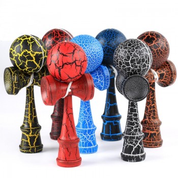 Wooden Crack Paint Kendama 18.5cm Skillful Juggling Ball Toys Japanese Traditional Fidget Ball Child Adult Gifts