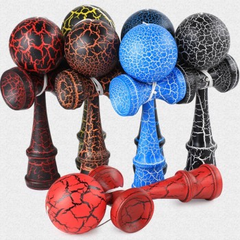 Wooden Crack Paint Kendama 18.5cm Skillful Juggling Ball Toys Japanese Traditional Fidget Ball Child Adult Gifts