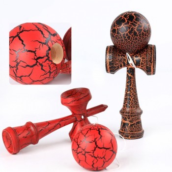Wooden Crack Paint Kendama 18.5cm Skillful Juggling Ball Toys Japanese Traditional Fidget Ball Child Adult Gifts